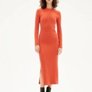 THINKING MU Gina Dress Pumpkin